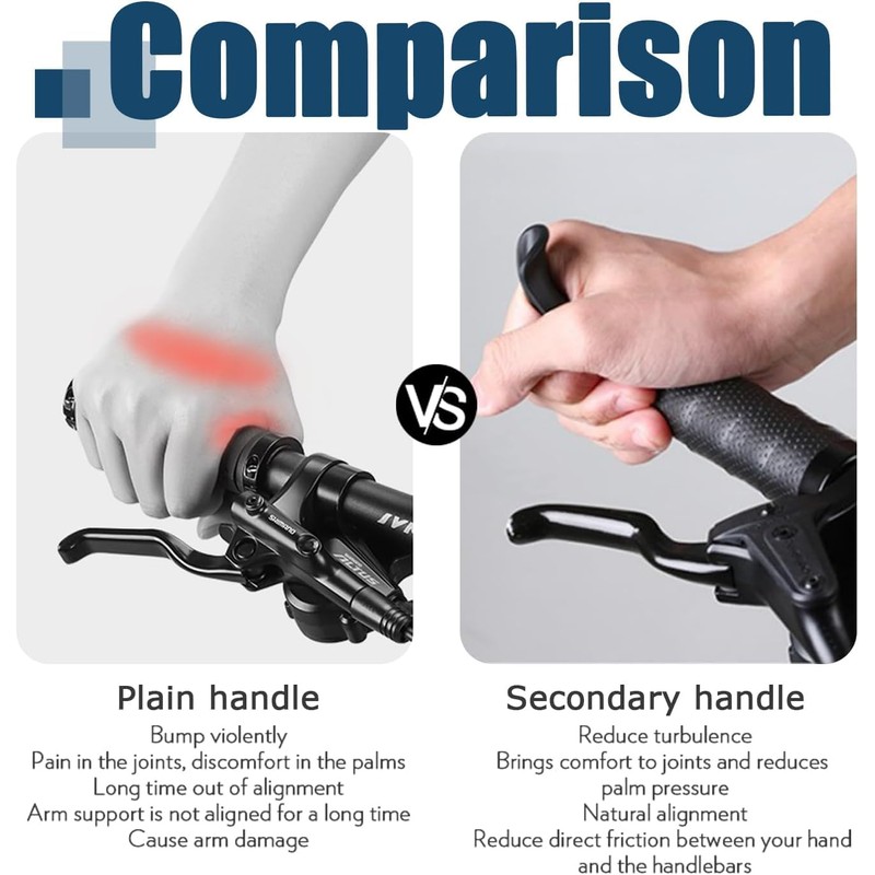 Bestgle 2 x bicycle handlebar ends, thumb grip, mountain bike