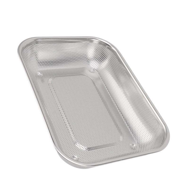 Fruit Vegetable Rectangular Strainer Basket Stainless Steel Colander Strainer Rectangle