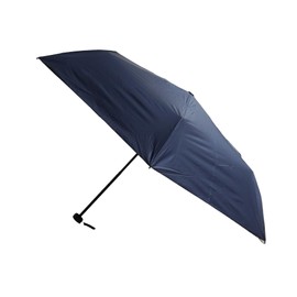 Komiya Shoten Folding Umbrella, For Both Rain and Shine, Men's, Women's, UV Protection, Wind Resistant, 100% Light Blocking, Plain, 23.6 inches (60 cm), navy