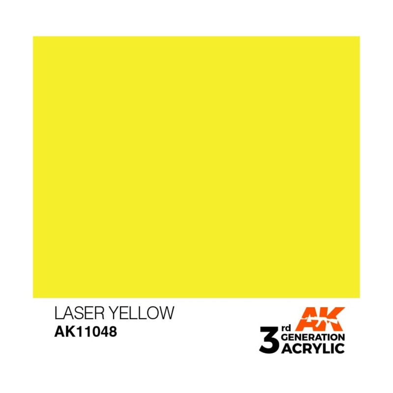 AK Interactive 3rd Gen Acrylic Laser Yellow 17ml