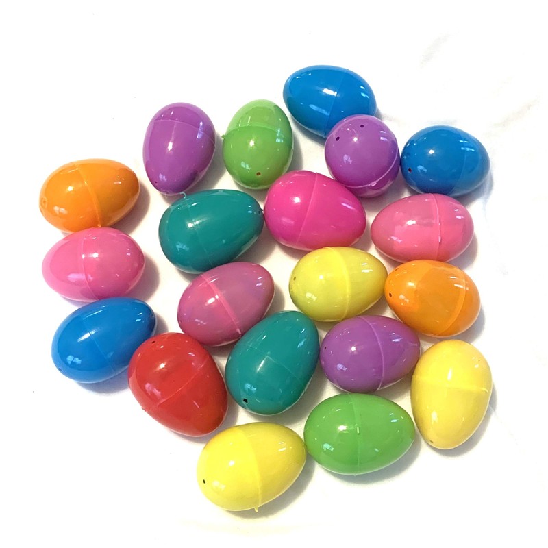 Plastic CANDY filled Easter EGGS Easter Basket Stuffer 48ct