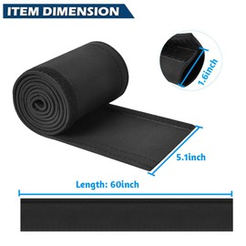 Trolling Motor Cable Organizer Sleeve,60" Neoprene Cable Sleeve for Trolling Motor Wire Cover Black