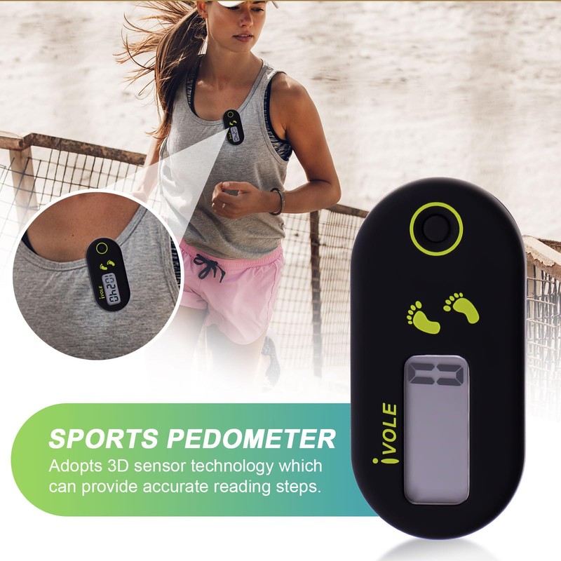 Gadpiparty Pedometer, Mini Pedometer, Neck Mount, Digital Pedometer, Exercise Counter,