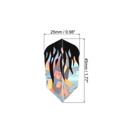 PATIKIL Slim Dart Flights, 6 Pack PET Unique Design Dart Accessories for Steel Tip Dart and Soft Tip Darts, Black Silver Tone