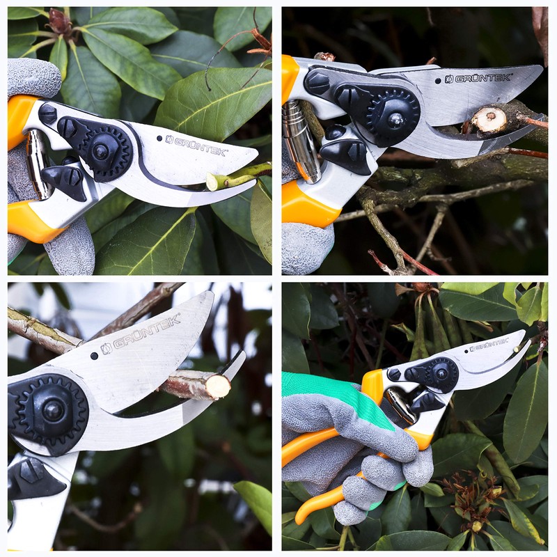 GRÜNTEK Secateurs Z-25, for LEFT-HANDER, forged, premium bypass pruning shears