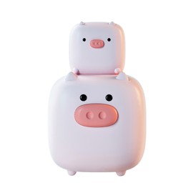 Cartoon Pig Alarm Clock Snooze Digital Alarm Clock with Night Light Bedside LED Alarm Clock