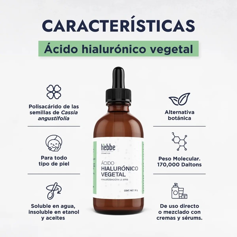 Acido Hialuronico Vegetal Líquido Puro Facial 50g