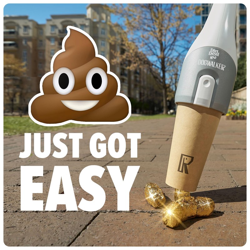 Dirt Devil Dogwalker Pet Waste Vacuum, Portable Handheld Vacuum, No-Contact