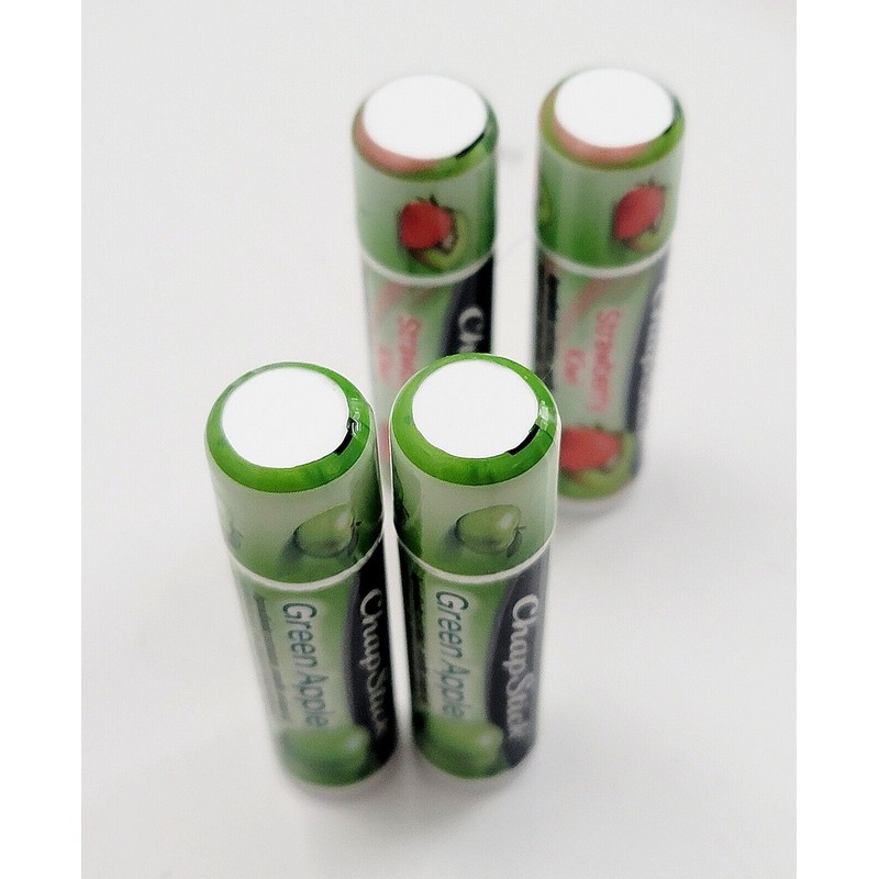 ChapStick 4 PACK CHAPSTICK Lip Moisturizer Strawberry Kiwi Green Apple