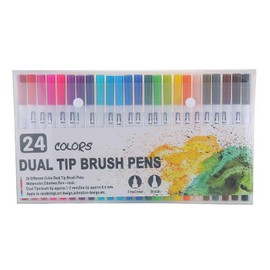 Rnigra coloring markers24colors, Dual Tip Art Markers Pens for Kids Adult Coloring Books Artist Fine and Brush Tip Colored Pens Water-color Pens for Journaling Note Taking Writing Planning Art Project