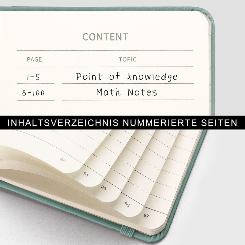 RETTACY Notebook A5 Lined Bullet Journal with 100 g/m² Thick