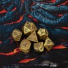 DND Metal Dice - Cracked Lightning Metal - Polyhedral Set