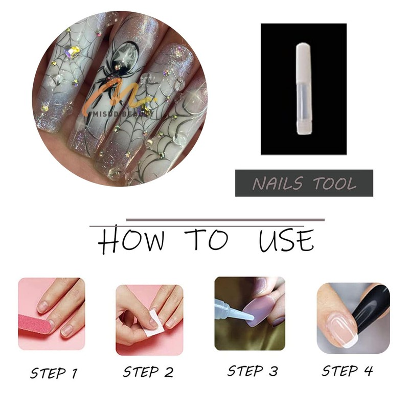 MISUD Press on Nails - Long Square Glue on Nails