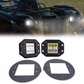 WSAYS  Fit Yamaha Grizzly 700 07-15 & 550 09-14 24W LED Light Pods Headlight Mount Kit