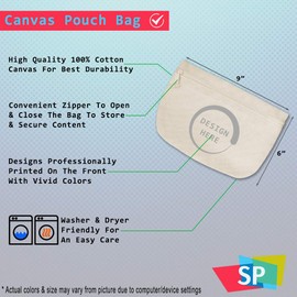 Custom Canvas Makeup Bag I Paw My Pekingese Dog School Supplies Pencil Tote Pouch 9x6 Inches Natural Design Only