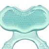 Nuby Silicone Teethe-eez Teether with Bristles, Includes Hygienic Case, Aqua