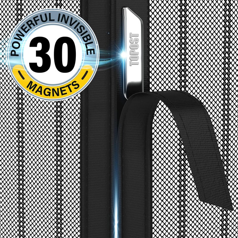 TOPOST Mosquitero Magnetico para Puerta Pocket y Cortina 100x210 CM,