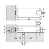 Hafele Grey Sprung Push Catch for Opening Door Without Handles