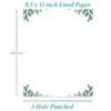 (3-Pack) Letter Size Lined Refill Paper, 3-Hole Punched Ruled Filler