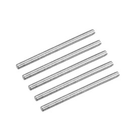 TOP-VIGOR 5Pcs M3 x 150mm Fully Threaded Rod, 304 Stainless Steel Right Hand Threads Rods, Fully Studding Rod Bar for Anchor Bolts, Clamps, Hangers and U-Bolts