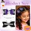 Halloween Pumpkin Hair Clips Ghost Hair Bows Sequin Hair Barrettes