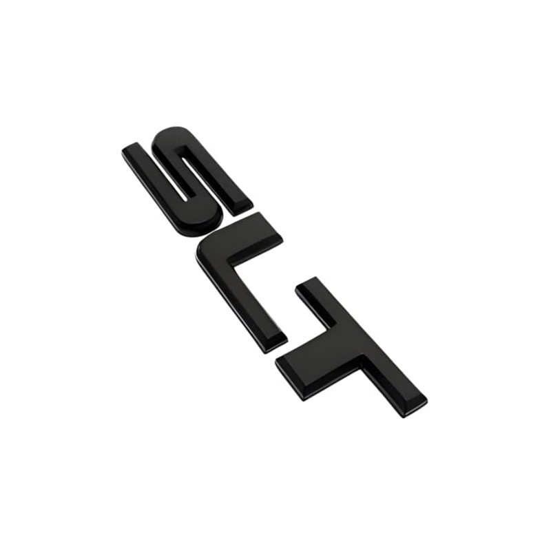 SLT 2-PC Black Nameplate Emblem HD Badge for GMC Yukon