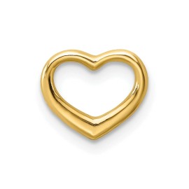 BillyTheTree Jewelry 14K Yellow Gold Polished Mini Floating Heart Slide Pendant
