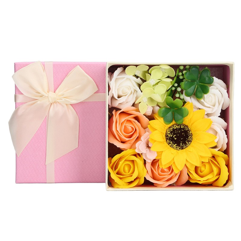 Simulation Flower Bath Soap Women Exquisite Flower Soap Gift Box