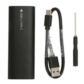 M.2 SATA SSD Enclosure USB C 3.1 10Gbps UASP Trim Aluminum Alloy Type C SSD Enclosure for 2280 2260 2242 2230 Size NVME Protocol Black