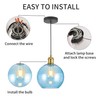 Blue Glass Pendant Lights Kitchen Island Lighting Globe Pendant Light