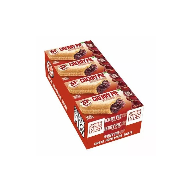 JJ's Bakery Lightly Glazed Snack Pies Kosher Parve 4oz (Cherry)