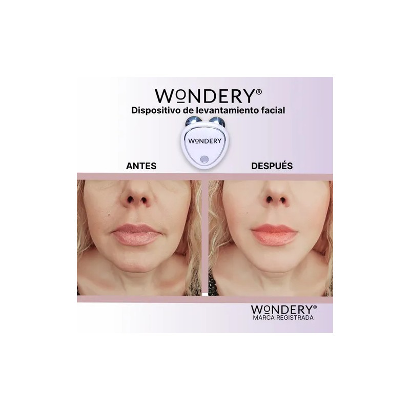 Wondery Dispositivo Rejuvenecedor Facial con Microcorriente + Gel Conductor 60