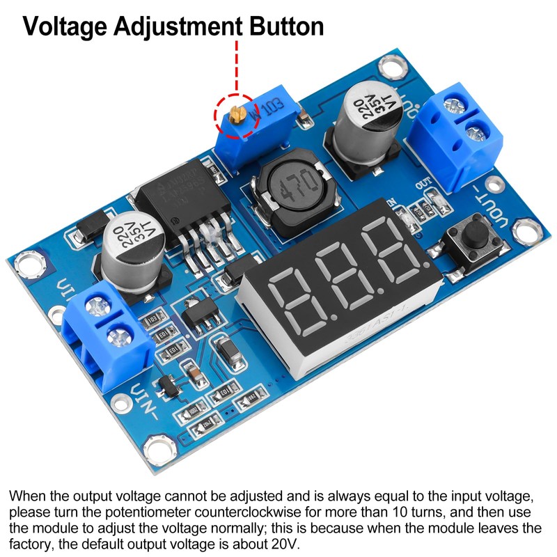 LM2596S Adjustable DC-DC Buck Converter Reduced Voltage Regulator Power Module