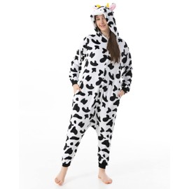 Katara 1744 Cow Costume Suit Onesie / Jumpsuit Onesie Bodysuit for Adults, Women, Men, Pyjamas, Unisex – Many Different Animals