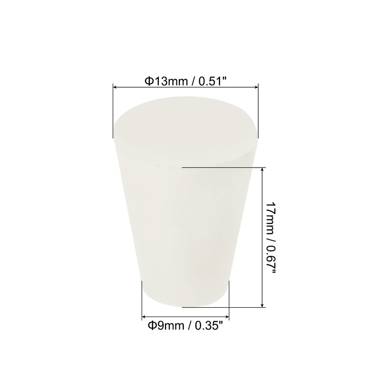 sourcing map Rubber Tapered Plugs 9mm to 13mm Solid Test