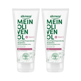 alkmene 2 x Body Lotion Dry Skin 200 ml - 100% Confirm Tension Reduction - Body Lotion for Men and Women with Olive Oil - Vegan Moisturising Lotion - Body Lotion for Very Dry Skin