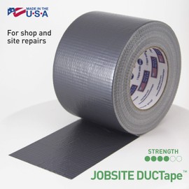 IPG JobSite DUCTape, Contractor Grade Duct Tape, 3.77" x 60 yd, Silver (Single Roll)
