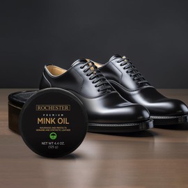 Rochester Premium Mink Oil, Leather Conditioner, Leather Protector for Shoes, Boots, Equipment, and More, Shoe Accessories, 4.4 oz.