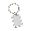 ARFUKA Keyring Stainless Steel Square Tag Pendant Car Key Ring