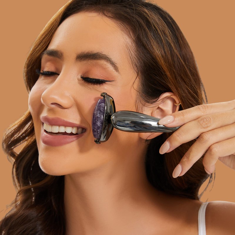 Face Roller Jade Face Roller Eye Massager, Anti-Ageing Face Massager