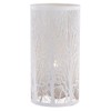 Unique and Beautiful Matt White Metal Forest Design Table Lamp