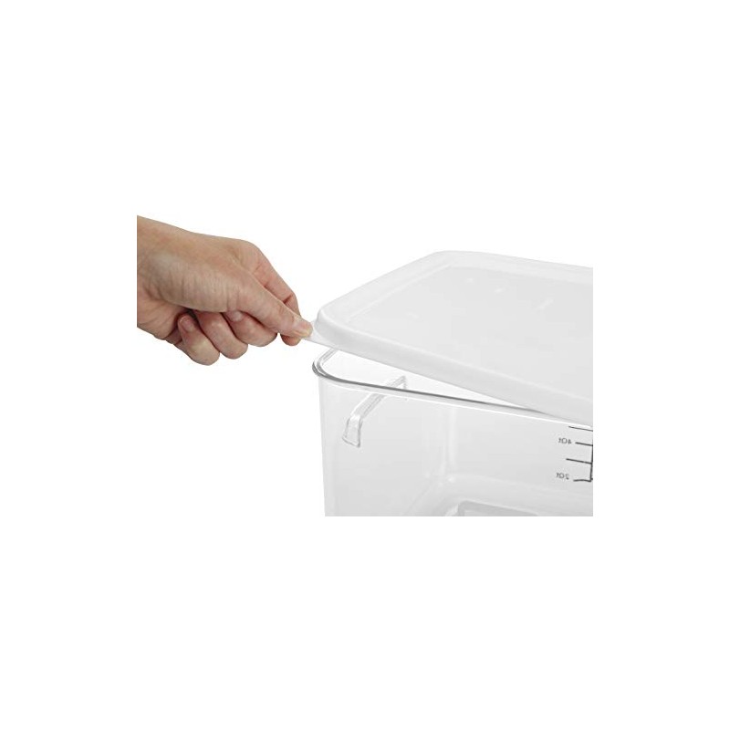 Rubbermaid Commercial contenedor Ahorra Espacio, Solo contenedor, Transparente