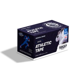 Iron Grip Fightwear Pro Athletic Sports Tape (4-Rolls) 100% Cotton White | Very Strong Easy Tear | Best Tape for Jiu-Jitsu Athletes & Trainers | Ankles and Wrist | 1.5in x 45 ft (3.8cm x 13.7m)
