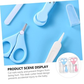 MERRYHAPY 2sets Nail Care Kit Professional Manicure Boy Girl Safe Ergonomic Nail Clippers File Portable Storage Case for Newborns and Toddlers