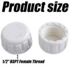 12Pcs 1/2 Inch PVC Cap, White PVC Pipe Fittings End