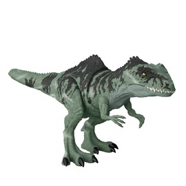 Mattel Jurassic World Dominion Strike 'n Roar Dinosaur Action Figure, Giganotosaurus Gray Dino Toy with Striking Motion & Sounds