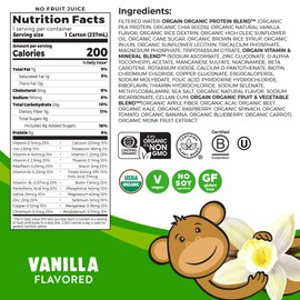 Orgain Organic Kids Nutritional Vegan Protein Shake, Vanilla - Healthy Kids Snacks, 8g Plant Protein, 3g Fiber, 23 Vitamins & Minerals, No Dairy & Soy, Non-GMO, 8 Fl Oz (12 Pack) Package May Vary