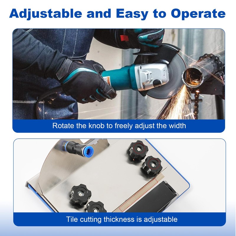 45 Degree Tile Chamfering Tool, Angle Grinder Tool with Stand