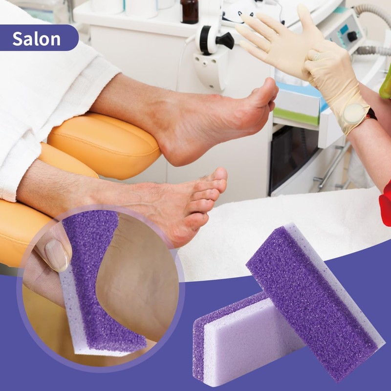6 Packs Foot Pumice Stone, Double Sided Foot Scrub for