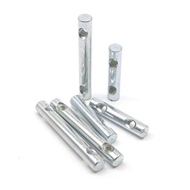 cSeao 6pcs Dual Holes M8 Barrel Nut Cross Dowels Slotted Nut for Furniture Beds Headboard Cribs, M8 x 60mm/ M8 x 90mm Barrel Nuts Kit